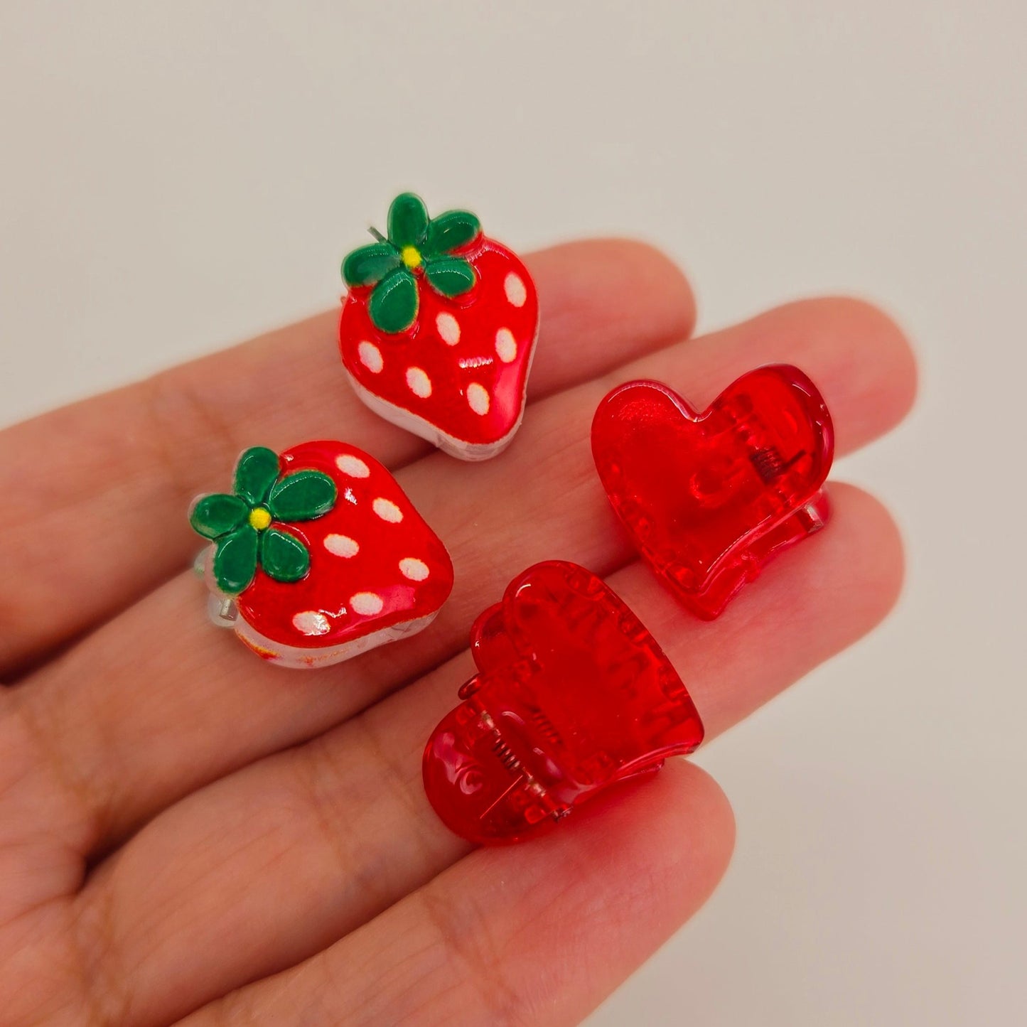 Pinches de Fresa-Corazón